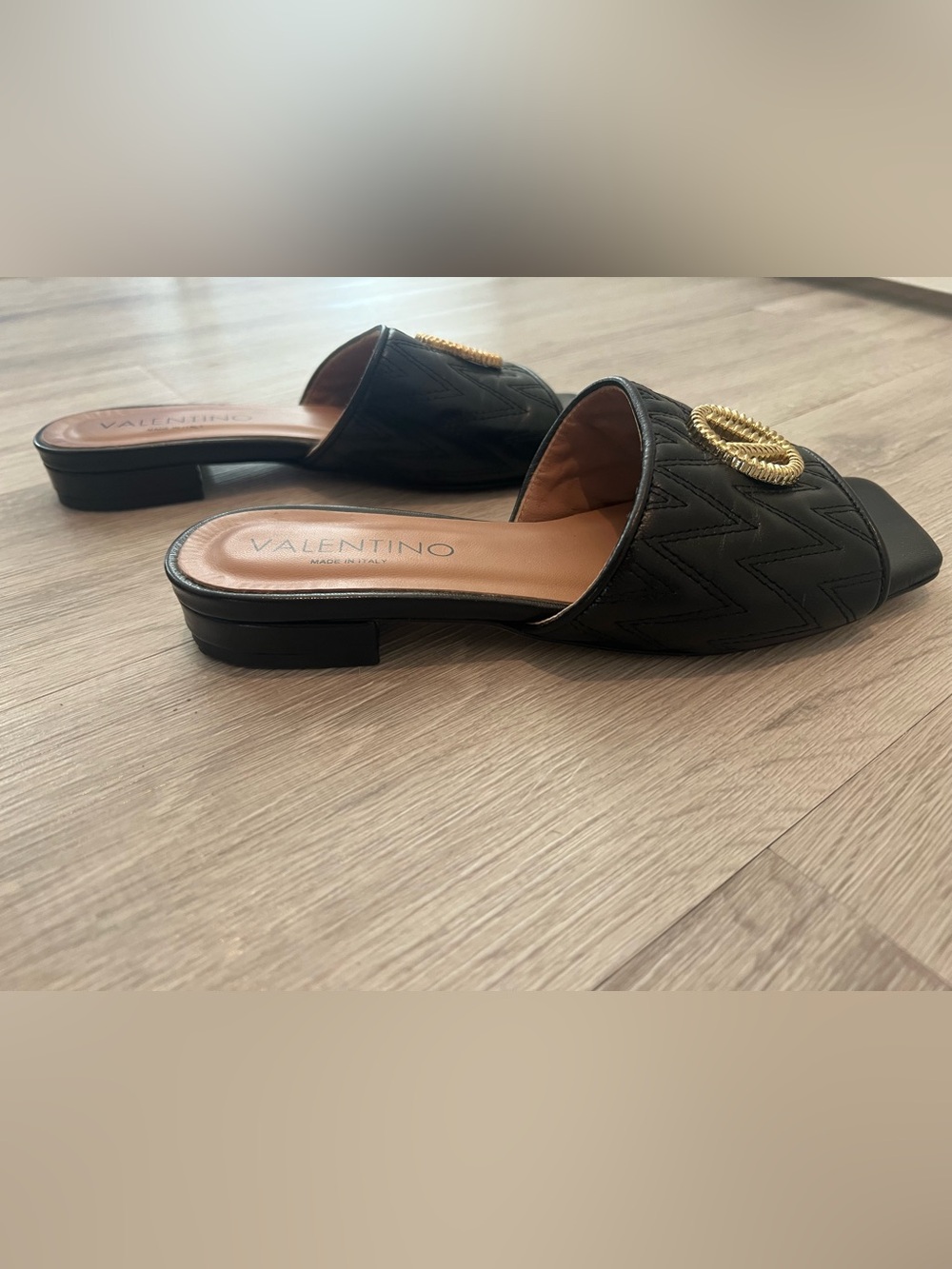 Valentino Afrodite Quilted Leather Mule Sandals 7 - Picture 5 of 5